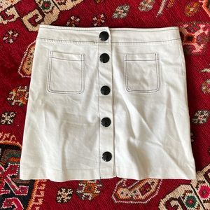 White Snap-Up Skirt (small)